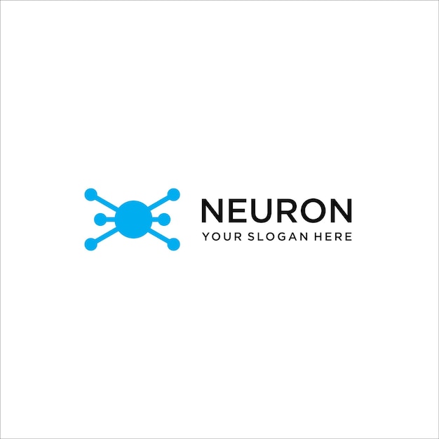 Ilustracja Wektorowa Szablonu Projektu Logo Neuronu