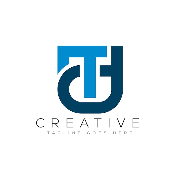 Ilustracja wektorowa szablonu projektu logo TD