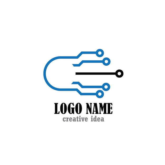 Ilustracja wektorowa szablonu projektu logo technologii