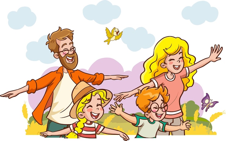 Wektor ilustracja wektorowa szczęśliwej rodziny