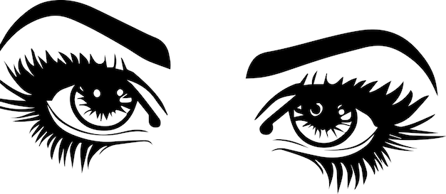 Plik wektorowy ilustracja wektorowa tatuażu oczu dziewczyny