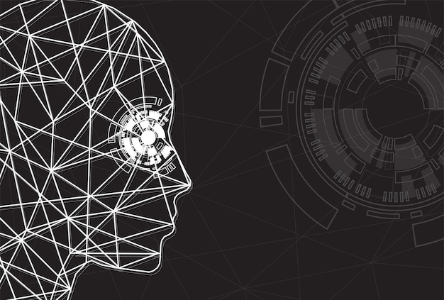 Ilustracja wektorowa Technologia cyfrowa Hitech