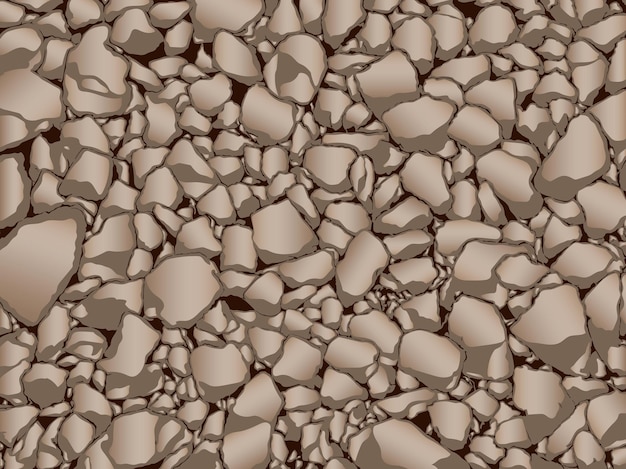 Plik wektorowy ilustracja wektorowa tekstury brązowych kamieni, granitu i żwiru