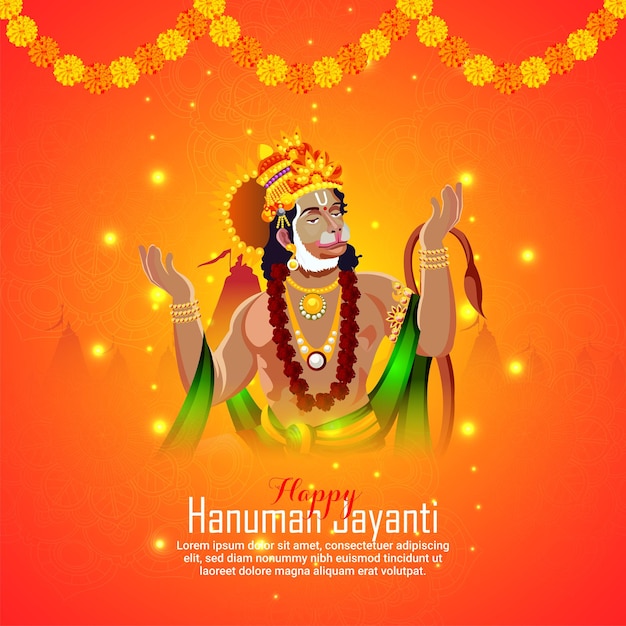Ilustracja wektorowa tła hanuman jayanti