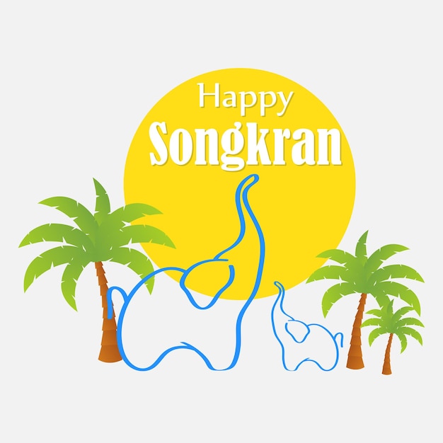 Ilustracja Wektorowa Transparentu Festiwalu Happy Songkran