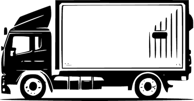 Ilustracja Wektorowa Truck Minimalist And Flat Logo