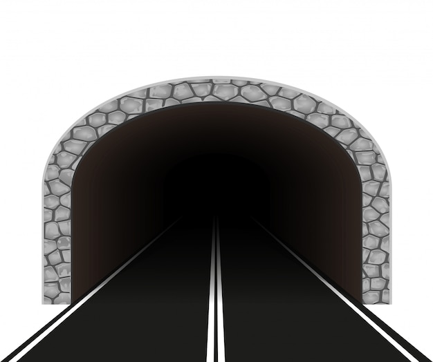 Ilustracja wektorowa tunelu samochodowego