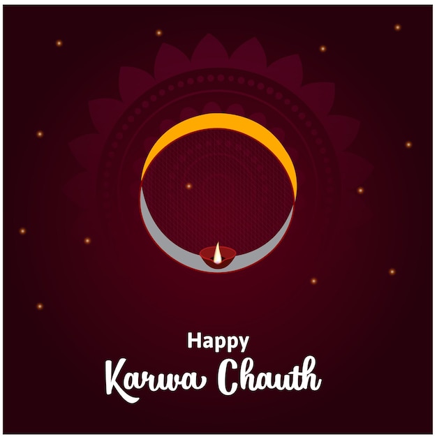 Ilustracja Wektorowa Uroczystości Kreatywnych Szczęśliwy Karwa Chauth Indyjski Festiwal