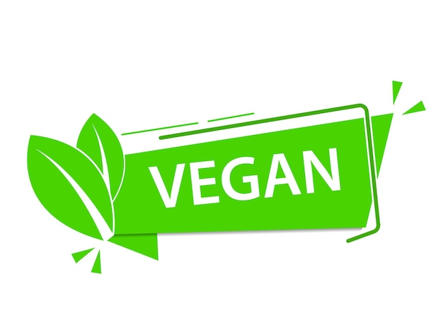 Ilustracja Wektorowa Vegan Bio Ikona Etykieta Ekologiczna Etykieta Zielony Liść Transparent