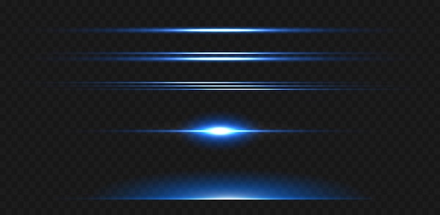 Plik wektorowy ilustracja wektorowa w kolorze niebieskim. zestaw efektów świetlnych. blask i błysk.
