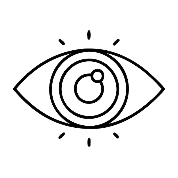 Ilustracja wektorowa w stylu ikony oka i nowoczesny projekt
