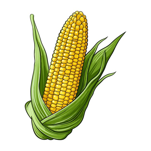 Plik wektorowy ilustracja wektorowa w stylu kreskówek kukurydzianych