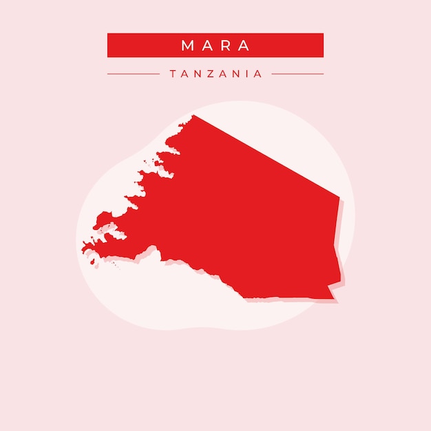 Ilustracja Wektorowa Wektora Mapy Mara W Tanzanii