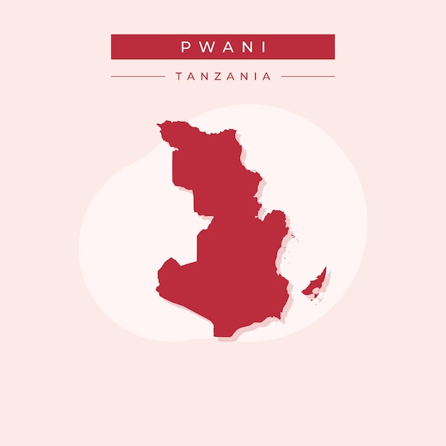 Ilustracja Wektorowa Wektora Mapy Pwani W Tanzanii