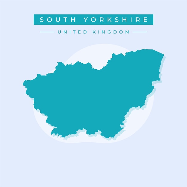 Ilustracja Wektorowa Wektora Mapy South Yorkshire Zjednoczone Królestwo