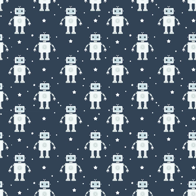 Ilustracja wektorowa wzoru robota