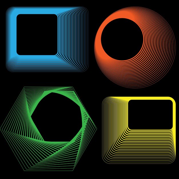 Ilustracja wektorowa wzoru ruchu linii i kształtu geometrycznego abstrakcyjnego tła eps10