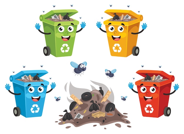 Ilustracja Wektorowa Z Recyklingu Pojemnika