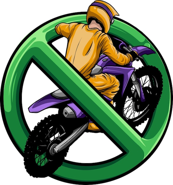 Plik wektorowy ilustracja wektorowa zakazu motocykla
