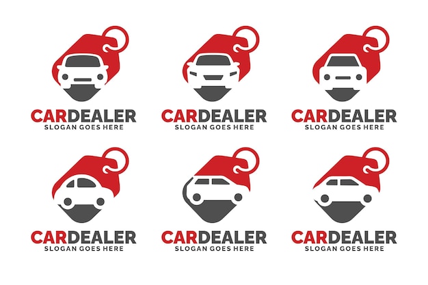 Plik wektorowy ilustracja wektorowa zestawu logo sprzedawcy samochodów