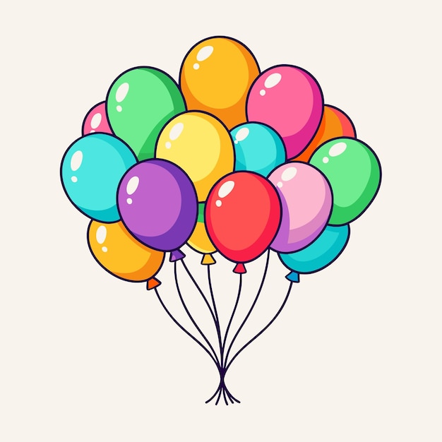 Plik wektorowy ilustracja wektorowa zestawu wiązek balonów