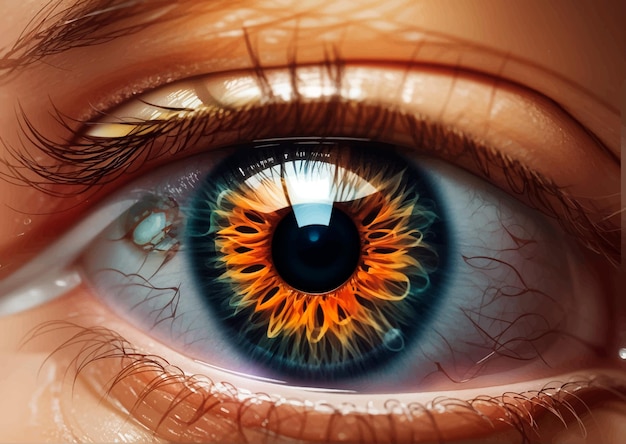 Plik wektorowy ilustracja wektorowa zoom piękne ludzkie oko