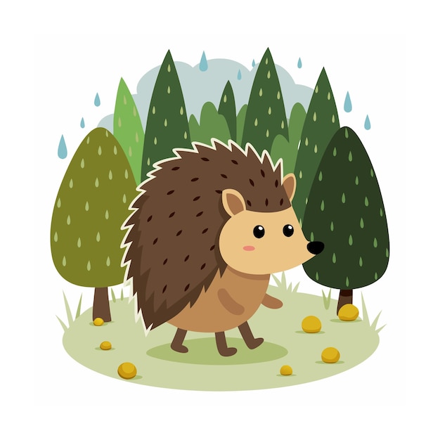 Ilustracja wektorowa zwierząt leśnych