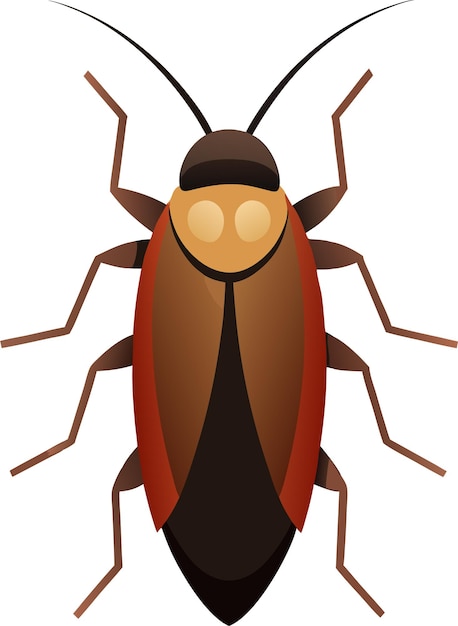Ilustracja wektoru projektowania sztuki płaskiej karalucha