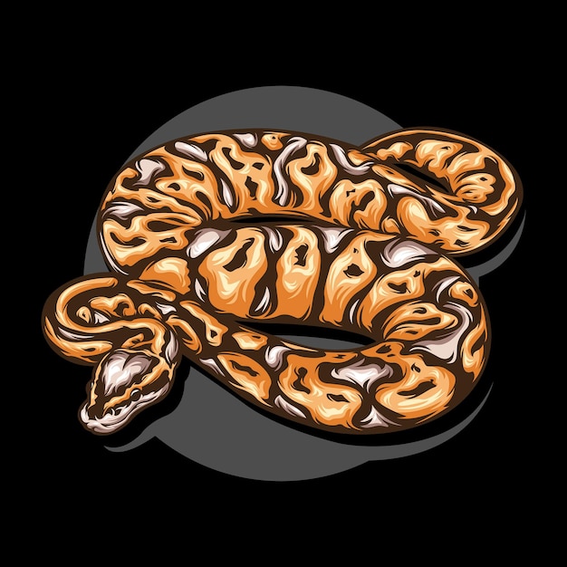 ilustracja węża z jednolitym kolorem