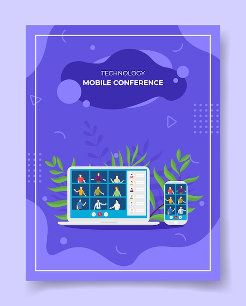 Ilustracja wideokonferencji online