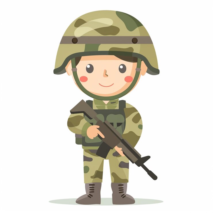 Ilustracja wojskowy żołnierz wojskowy projekt wektorowy tło wojna wolność historia siła gra