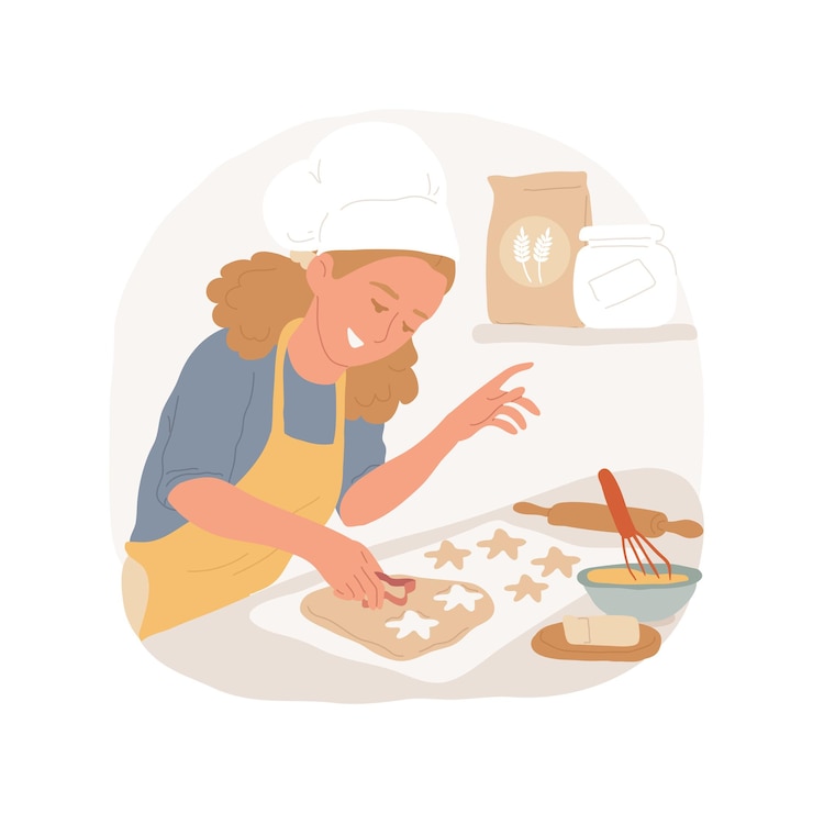 Wektor ilustracja wyizolowanego wektora kreskówki do pieczenia