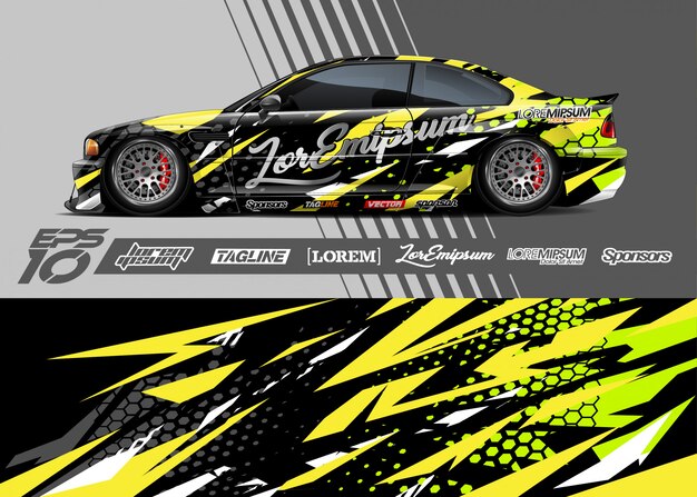 Ilustracja wyścigowy samochód sportowy