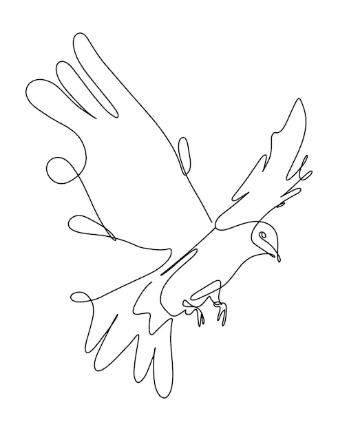 Ilustracja z gołębią i ręką, symbolem wolności i pokoju