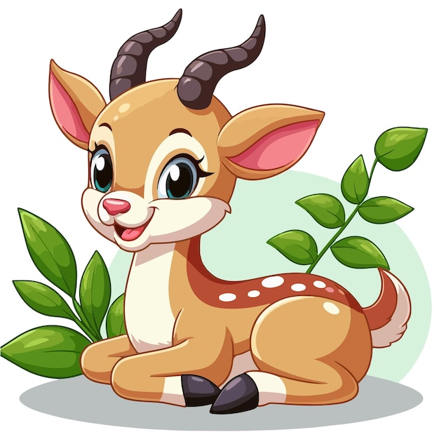 Plik wektorowy ilustracja z kreskówki cute antelope vector