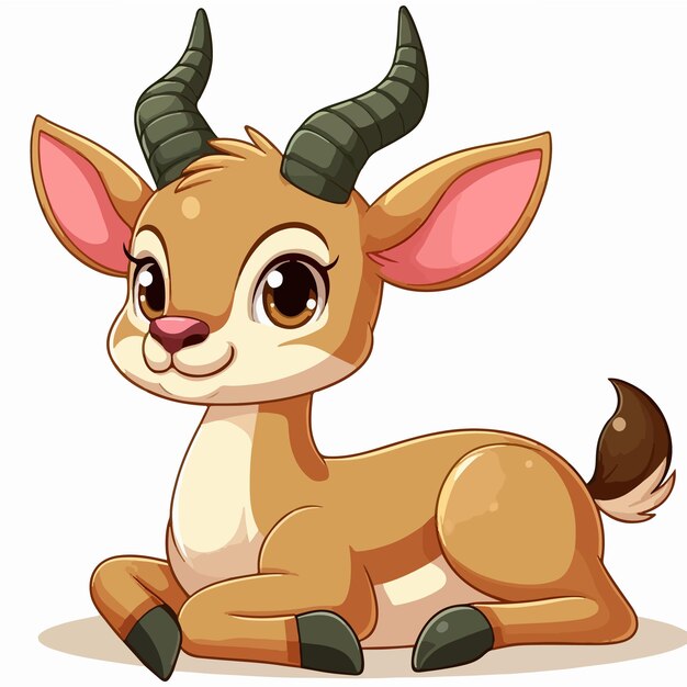 Plik wektorowy ilustracja z kreskówki cute antelope vector