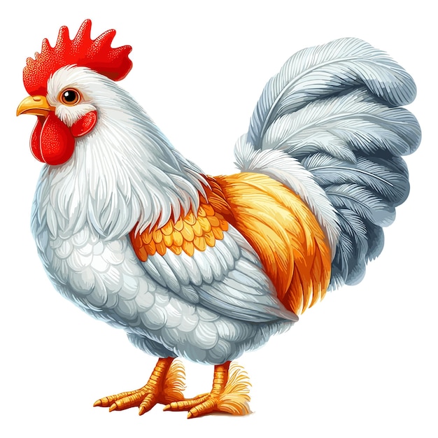 Plik wektorowy ilustracja z kreskówki cute chicken vector