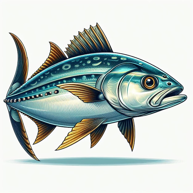 Plik wektorowy ilustracja z kreskówki cute jack fish vector