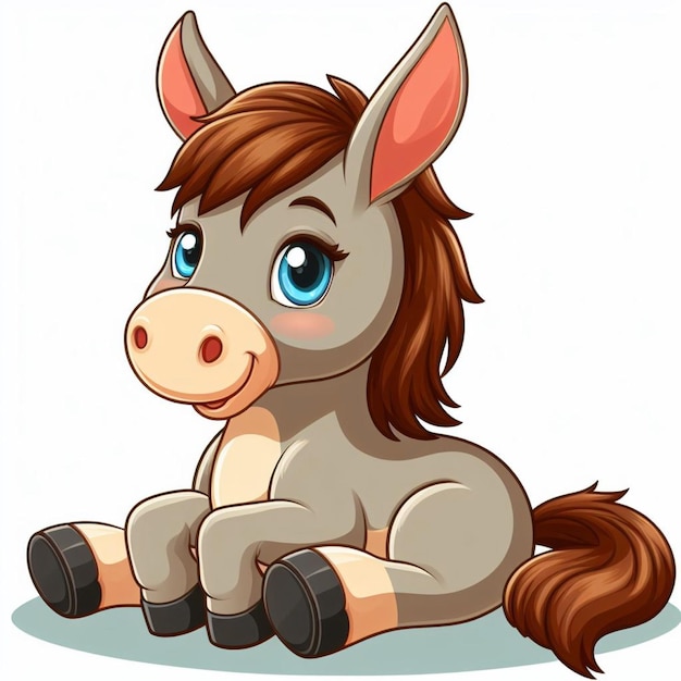 Ilustracja Z Kreskówki Cute Mule Vector