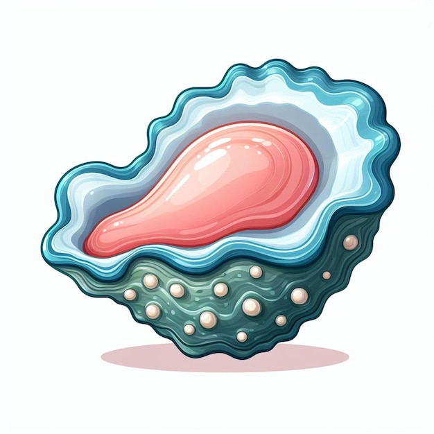 Plik wektorowy ilustracja z kreskówki cute oyster vector