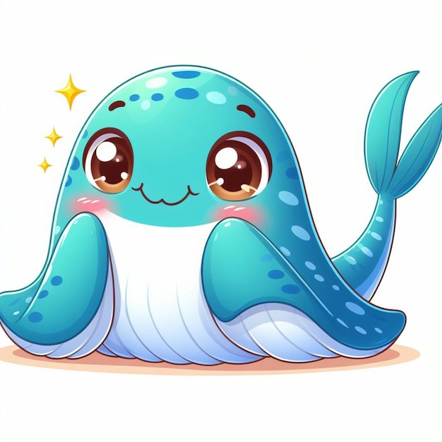 Plik wektorowy ilustracja z kreskówki cute ray fish vector