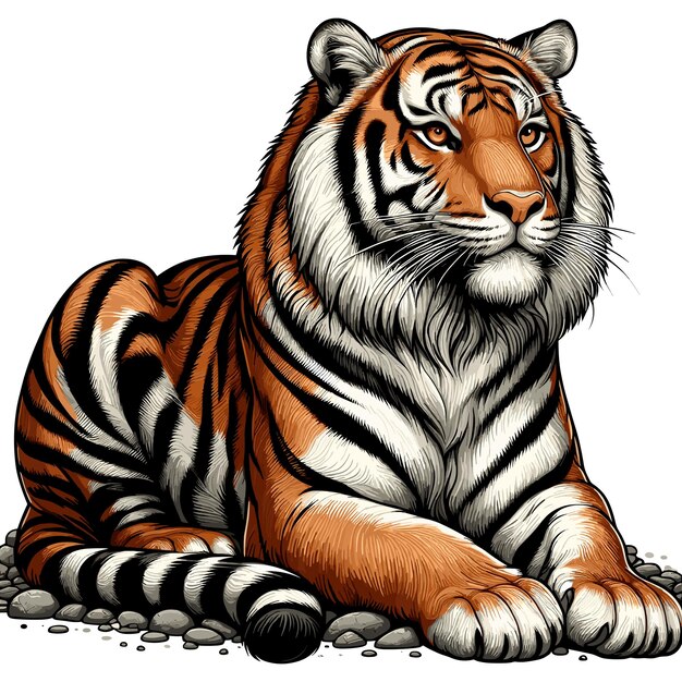 Plik wektorowy ilustracja z kreskówki tiger vector