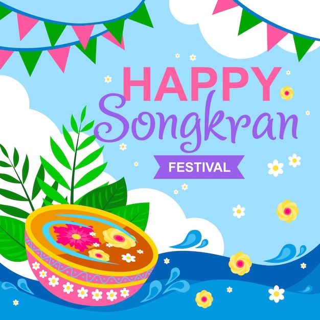 Ilustracja z okazji święta Songkran