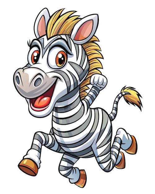 Plik wektorowy ilustracja zebra 3d