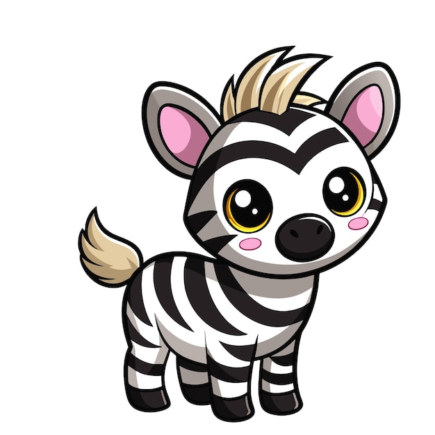 Plik wektorowy ilustracja zebry lalki kreskówki