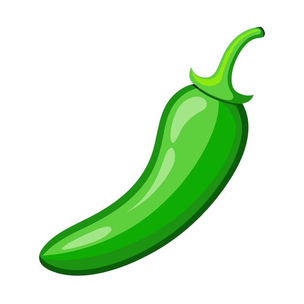 ilustracja zielonego gorącego pieprzu chili