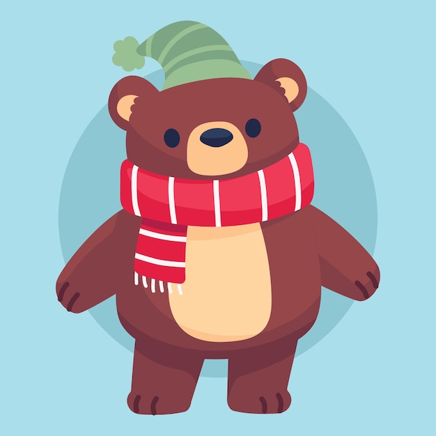 Ilustracja zimowego znaku zwierzęcego wektorowego
