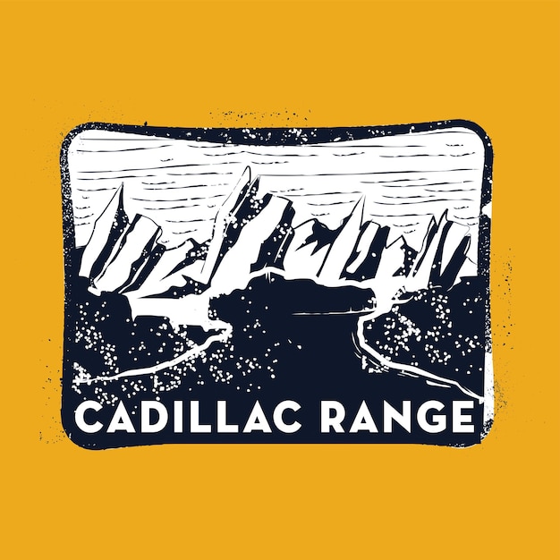Ilustracja Znaczka Znaczków Cadillac W Klasycznym Stylu Vintage