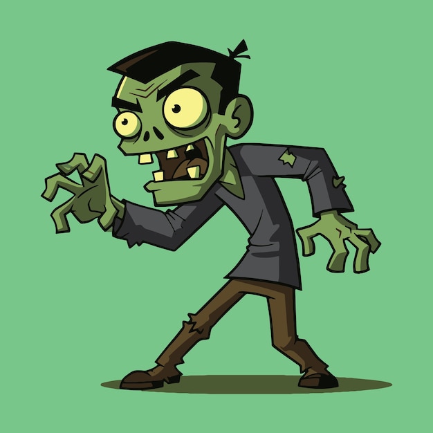 Ilustracja zombie z kreskówek