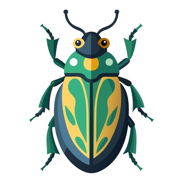 ilustracja żuka Jewel na białym